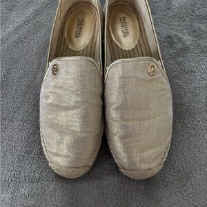 Michael Kors Gold Espadrille Slip-Ons